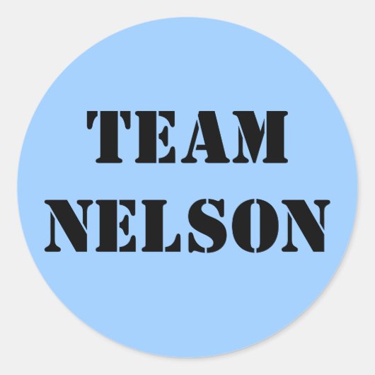 TEAM NELSON RUNDER AUFKLEBER (Vorderseite)