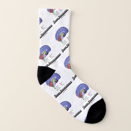 Team Neuroscience Brain Anatomy Attitude Socken (Links - Innen)