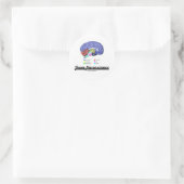 Team Neuroscience (Hirnanatomie Attitude) Runder Aufkleber (Tasche)
