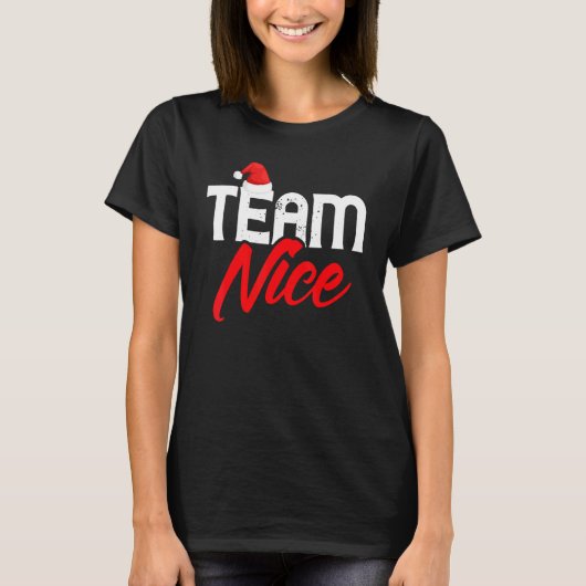 Team Nice   Couple Matching Outfit Team Naughty T-Shirt (Vorderseite)