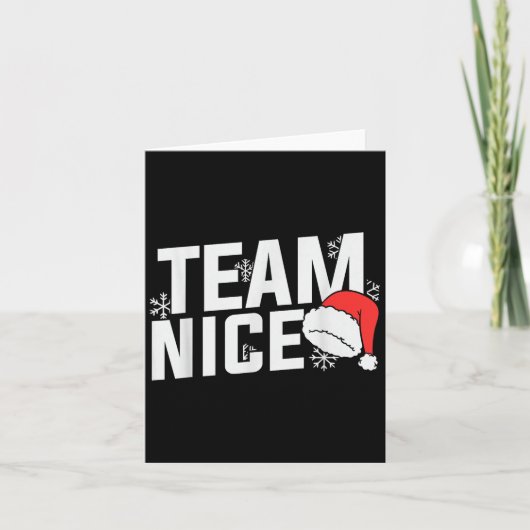 Team Nice Family Christmas Apparel Uni Kids &amp;  Karte (Vorderseite)