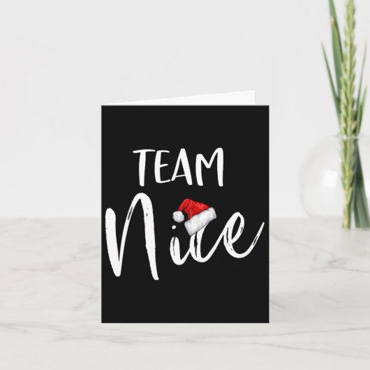 Team Nice Funny Christmas Familie Matching Pajamas Karte (Vorderseite)