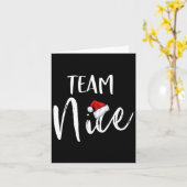Team Nice Funny Christmas Familie Matching Pajamas Karte (Gelbe Blume)