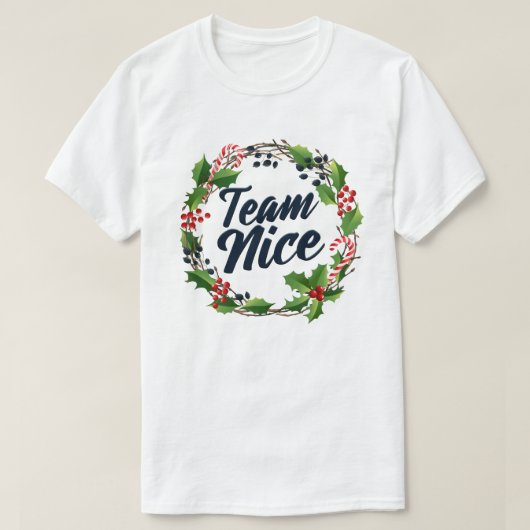 Team Nice Funny Matching Paare Weihnachtsgeschenk T-Shirt (Design vorne)