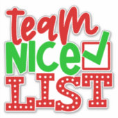 Team Nice List - Christmas Designs-56587 Aufkleber (Vorderseite)