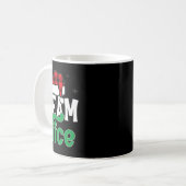 Team Nice Naughty Kariert Xmas Pjs 2024 Funny Coup Kaffeetasse (Vorderseite Links)