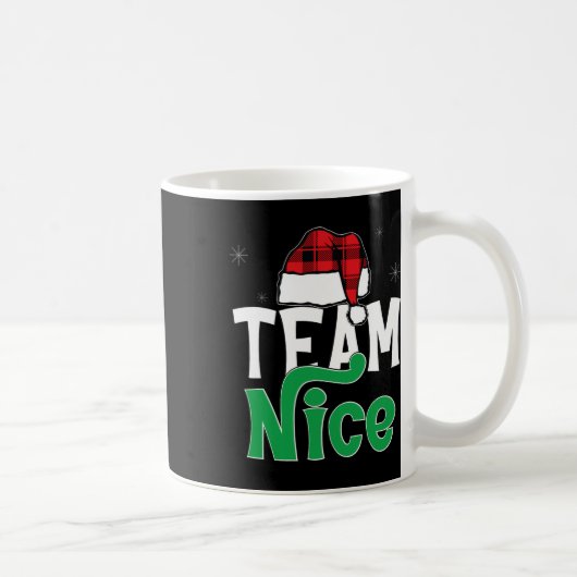 Team Nice Naughty Kariert Xmas Pjs 2024 Funny Coup Kaffeetasse (Rechts)