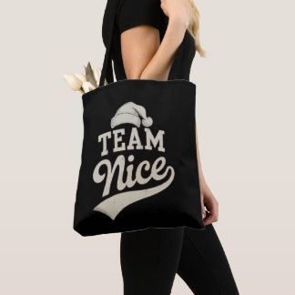 Team Nice Santa Hat Christmas Xmas Matching Family Tasche