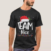Team Nice Shirt Funny Naughty Nice Weihnachten (Vorderseite)