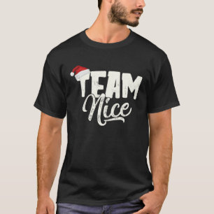 Team Nice Weihnachtsmannmütze Couple Matching Team T-Shirt