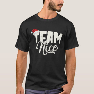 Team Nice Weihnachtsmannmütze Couple Matching Team T-Shirt