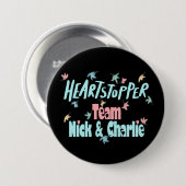 Team Nick und Charlie Black Button (Vorne & Hinten)
