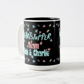 Team Nick und Charlie Black Zweifarbige Tasse (Vorderseite Links)