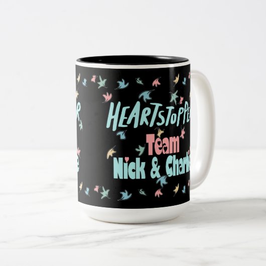 Team Nick und Charlie Black Zweifarbige Tasse (VorderseiteRechts)