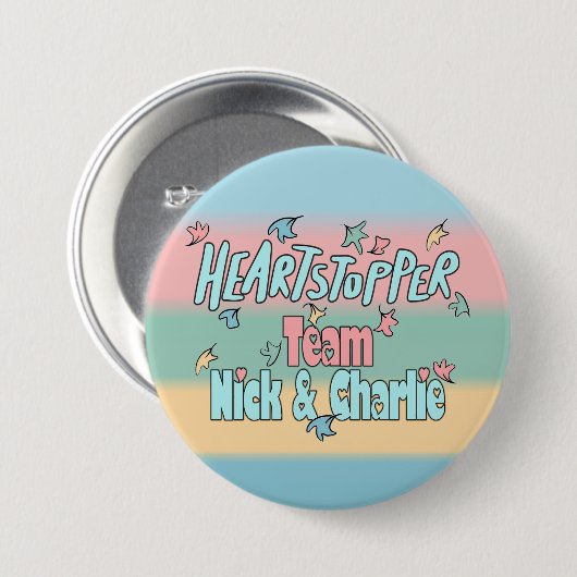 Team Nick und Charlie Colorful Button (Vorne & Hinten)