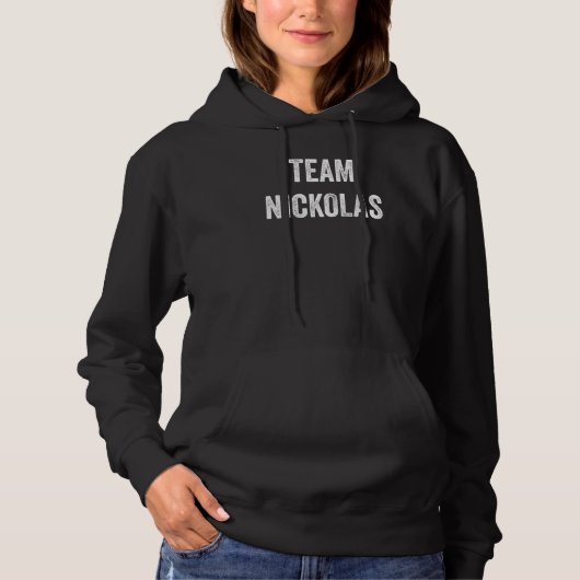 Team Nickolas  Los Nickolas Unterstützer  Jubel Fa Hoodie (Vorderseite)