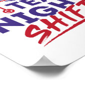 Team Night Shift Hospital Doktor Krankenpfleger Mi Poster (Ecke)