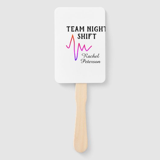Team night shift nurse doctor medical name heart l fächer (Vorderseite)