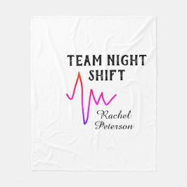 Team night shift nurse doctor medical name heart l fleecedecke