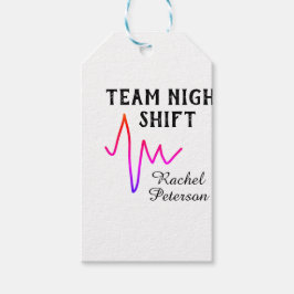 Team night shift nurse doctor medical name heart l geschenkanhänger