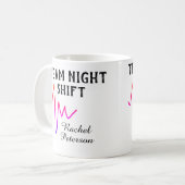Team night shift nurse doctor medical name heart l kaffeetasse (Vorderseite Links)