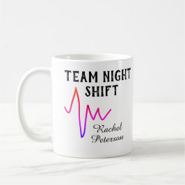 Team night shift nurse doctor medical name heart l kaffeetasse