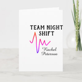 Team night shift nurse doctor medical name heart l karte