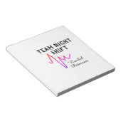 Team night shift nurse doctor medical name heart l notizblock (angewinkelt)