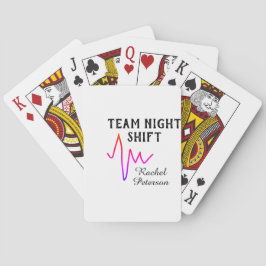 Team night shift nurse doctor medical name heart l spielkarten