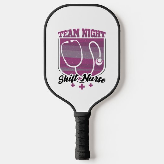 Team Night Shift Nurse Pickleball Schläger (Vorderseite)