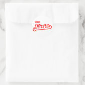 Team Ninja Runder Aufkleber (Tasche)