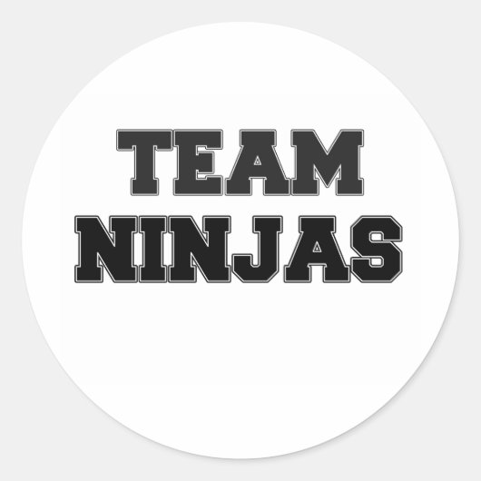 Team Ninjas Runder Aufkleber (Vorderseite)