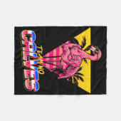 Team No Calves Flamingo Gym Weightlift Bodybuil Fleecedecke (Vorderseite (Horizontal))