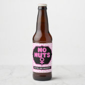 Team No Nuts Funny Gender Reveal Baby Shower Bierflaschenetikett (Vorderseite)