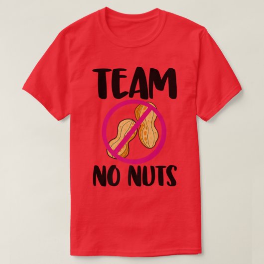 Team No Nuts Funny Gender Reveal T-Shirt (Design vorne)
