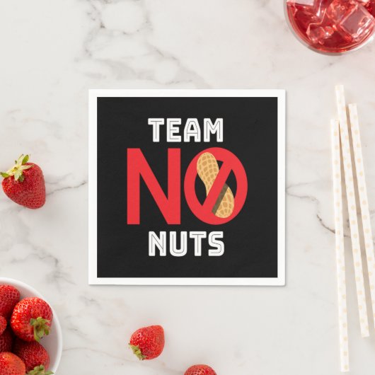 Team No Nuts Nut Allergy Serviette (Beispiel)