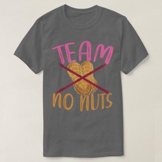 Team No Nuts Team Girl Baby Shower Party Funny Gen T-Shirt (Design vorne)