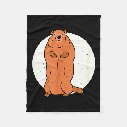 Team No Shadow Crew Groundhog Vollmond Groundhog  Fleecedecke (Vorderseite)