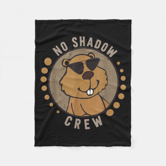 Team No Shadow Crew Tag der marmotten Fleecedecke (Vorderseite)