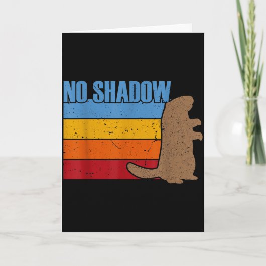 Team No Shadow Groundhog - Vintage Retro Groundhog Karte (Vorderseite)