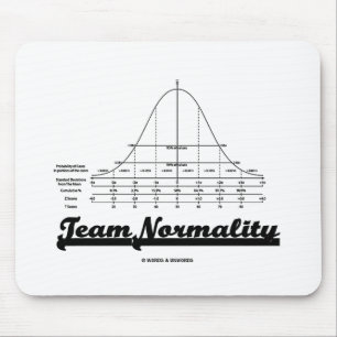 Team-Normalität (Spaß "Bell Curve Statistics") Mousepad