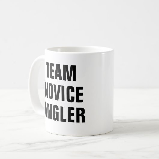 Team Novice Angler Kaffeetasse (Vorderseite Links)