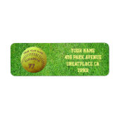 Team-Nummer-Ball-Rücksendesiegel für Softball-Dirt (Vorne)
