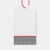 Team-NUMMER des Sports Checkerboard Modern Geschenkanhänger (Rückseite)