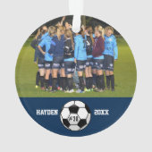 Team-Nummer für benutzerdefinierte Soccer-Fotocoll Ornament (Rückseite)