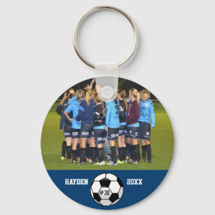 Team-Nummer für benutzerdefinierte Soccer-Fotocoll Schlüsselanhänger
