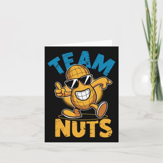 Team Nuts Dab Peanut Funny Cool Gender Reveal Karte (Vorderseite)