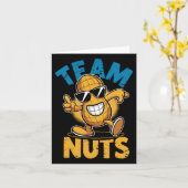 Team Nuts Dab Peanut Funny Cool Gender Reveal Karte (Gelbe Blume)