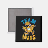 Team Nuts Dab Peanut Funny Cool Gender Reveal Magnet (Vorderseite/Rückseite)