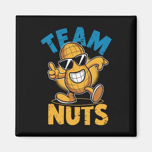 Team Nuts Dab Peanut Funny Cool Gender Reveal Magnet (Vorne)